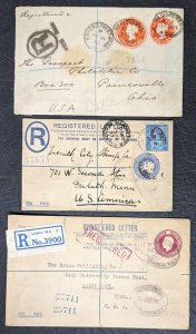 Group of 19 british stationery items 3 used, many registration, 1 malta [Y.86]