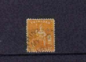 trinidad 1872 chrome yellow used stamp ref r13762