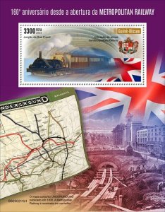 Guinea-Bissau - 2023 Metropolitan Railway - Stamp Souvenir Sheet - GB230211b1