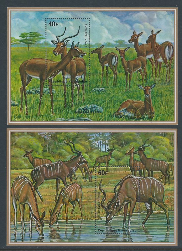 Rwanda #622-3 NH Antelopes (2 S/S)