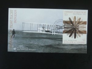 FDC centenary of first flight by Wright United Nations 2003