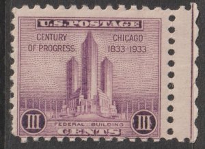 U.S.  Scott# 729 1933 Century of Progress Issue F/VF MNH