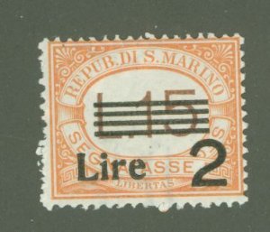 San Marino #J59 Unused Single