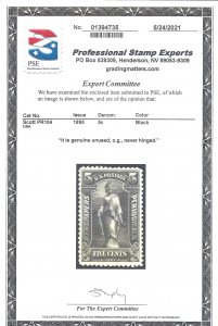 PR104 Mint,OG,NH... PSE Certificate... SCV $650.00