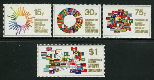 Singapore SC#129-32 1971 Commonwealth Heads Meeting MNH