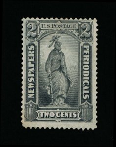 AFFORDABLE GENUINE SCOTT #PR9 F-VF MINT NG 1875 BLACK 2¢ CBNC NEWSPAPER #16006