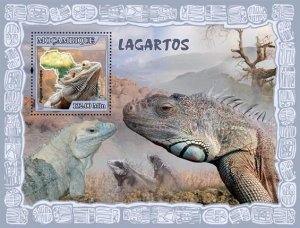 MOZAMBIQUE - 2007 - Lizards - Perf Souv Sheet - Mint Never Hinged