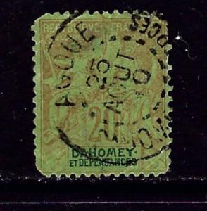 Dahomey 7 Used 1904 issue rounded corners nice cancel