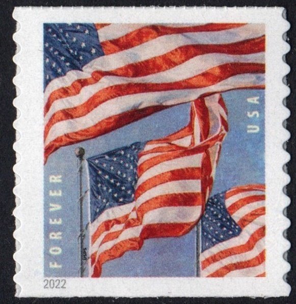 SC#5656 (Forever) U.S. Flags Coil Single: BCA (2022) SA