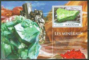 TOGO   2015  MINERALS SOUVENIR SHEET  MINT  NH