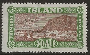 Iceland 148  1925  50 aur fvf mint  hinged