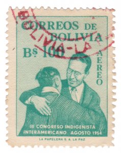 BOLIVIA YEAR 1954. STAMP . SCOTT # C180. USED. # 1
