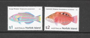 FISH - NORFOLK ISLAND #1140-41 MNH