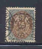 Denmark  Sc 30b 1875 16 ore slate & brown stamp invert frame