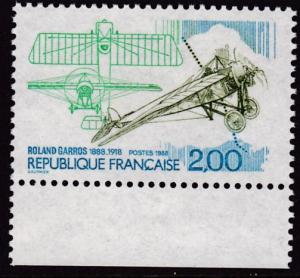 France 1988 2fr. Roland Garros 1st Pilot to Fly Across the Mediterranean   VF/NH