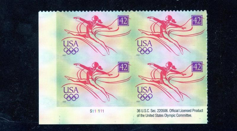 US  4334  Summer Olympics 42c - Plate Block of 4 - MNH - 2008 -S111111  LL