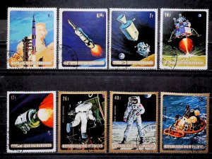 1969 BURUNDI TOPICAL FIRST MAN ON THE MOON USED FULL SET 18096-