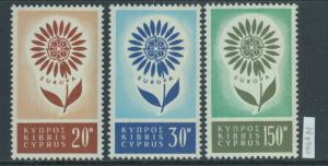 XG-Z931 CYPRUS IND - Europa Cept, 1964 3 Values MNH Set