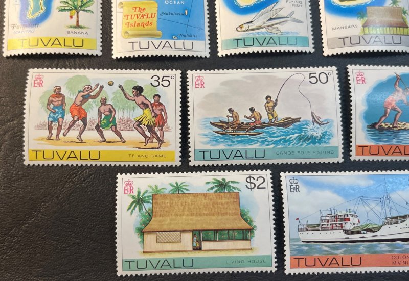 TUVALU # 23-37--MINT NEVER/HINGED---COMPLETE SET---1976