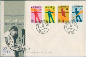 Zimbabwe 1981 SG602-605 International Year of Disabled Persons FDC