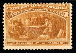 USAstamps Unused FVF US 1893 Columbian Expo Scott 239 OG MHR SCV $225