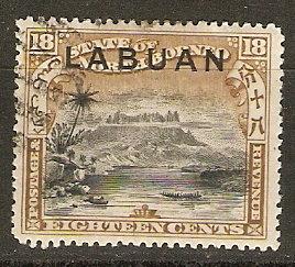 Labuan 86a SG 96 Used VF 1897 SCV $3.50