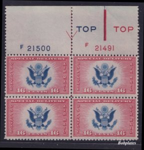 BOBPLATES #CE2 Plate Block F21491 F21500 F-VF NH Type II DCV=$80