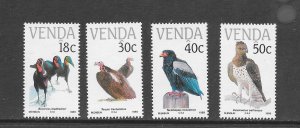 BIRDS - SOUTH AFRICA-VENDA #197-200 MNH