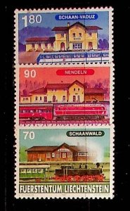 LIECHTENSTEIN Sc 1104-6 NH ISSUE OF 1997 - TRAINS