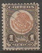 MEXICO 850 $1P 1934 Definitive Wmk Gobierno...279 Used. VF. (933)