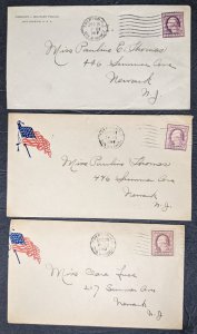 11 1918 Camp Dix NJ World War I covers inc 3 with #26 late use [y.107]