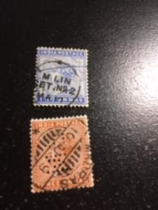 India sc 40,41 u perfin