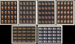 1977 Ussr Russia Palekh Art Paintings ! 6 Full Sh 25Set Mnh