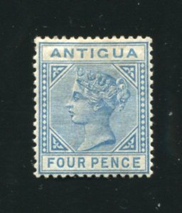 Antigua 15 Queen Victoria Four Pence Mint Hinged Damaged Gum