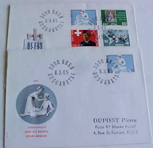 SWITZERLAND  FDC  NURSE 1965 2 DIFF