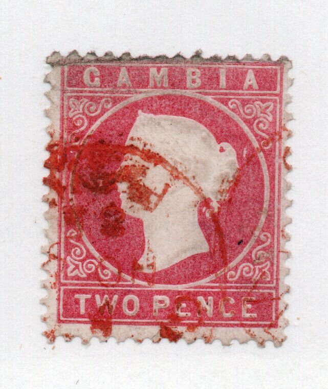 Gambia  - SG# 13B Used - wmk Crown CC uprt       /      Lot 0724182