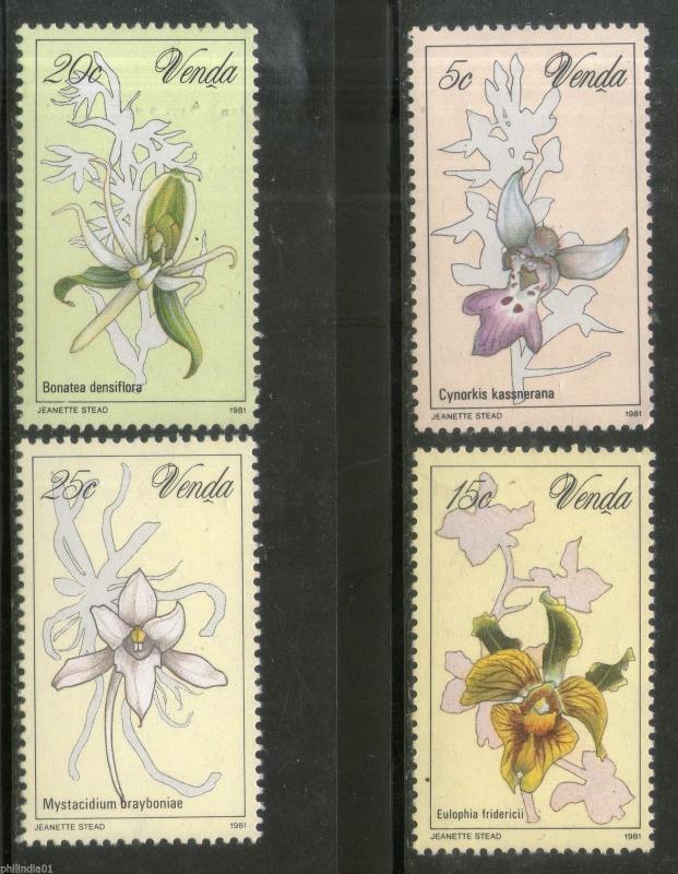 Venda 1981 Orchids Flower Trees Plants Flora Sc 48-51 MNH # 4054