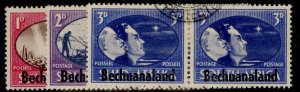 BECHUANALAND PROTECTORATE GVI SG129-131, 1946 VICTORY set, FINE USED.