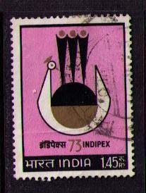 INDIA Sc# 568 USED FVF INDIPEX 73 Emblem