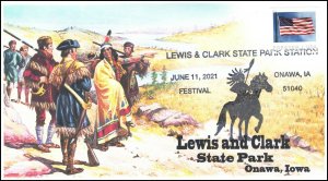 21-215, 2021, Lewis and Clark State Park, Event Cover, Pictorial Postmark, Onawa