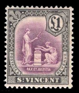 MOMEN: ST VINCENT SG #120 1913-17 MULT CROWN CA MINT OG H £120 LOT #66609