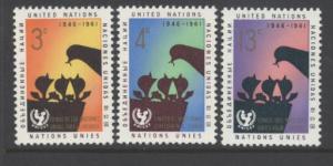 97-99 United Nations 1961 Children's Fund MNH