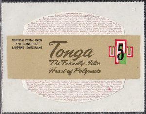 Tonga 1974 MH Sc #337 5s Letter to Tonga, UPU members UPU Centenary