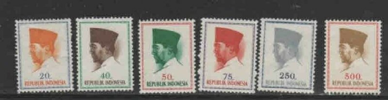 INDONESIA #616-625 1964 PRES. SUKARNO MINT VF NH O.G