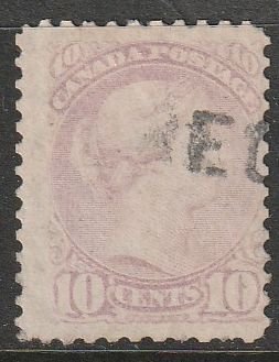Canada #40c Used 11.5x12 Pale Milky Rose, Clean (1284)