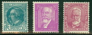 FRANCE #291-3 Complete set, og, NH, VF, Scott $110.00