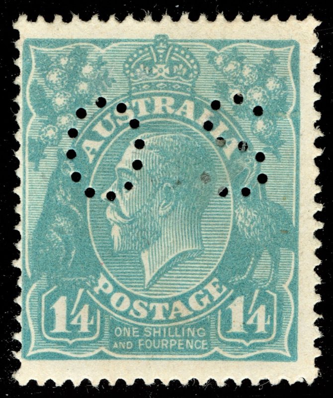 [mag747] Australia 1918 SG O75 Official 1'4 blue MLH Cat:£110
