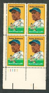 2016 Jackie Robinson MNH plate block LL