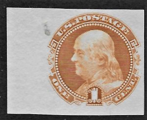 US 1869 Sc. No. 112P3 plate proof on India, small spot, VF Cat. Val. $55.00.