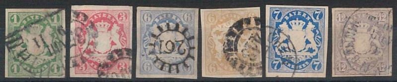 66206 - BAYERN - Very Fine USED STAMPS: Michel # 14/21